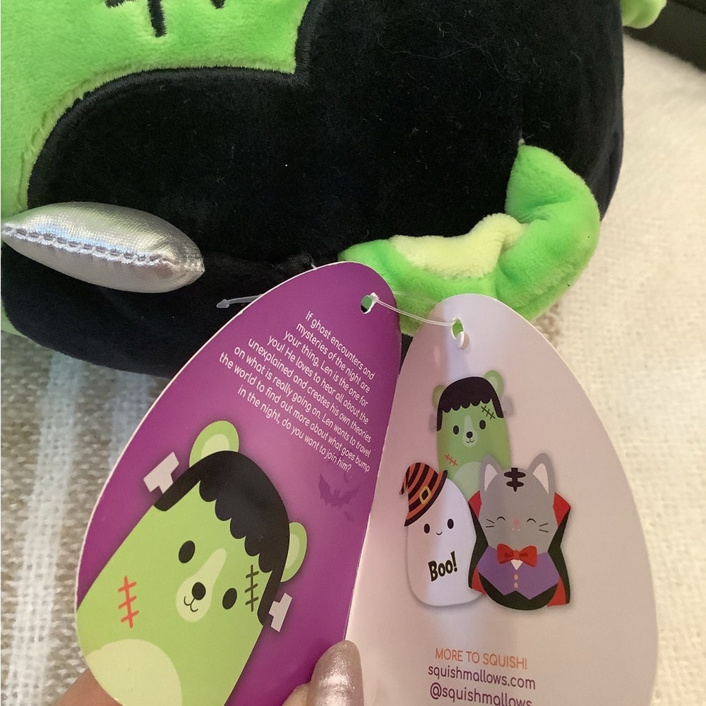 Hallowe'en Squad Squishmallow Green Monster Len 8” - Picture 5 of 7